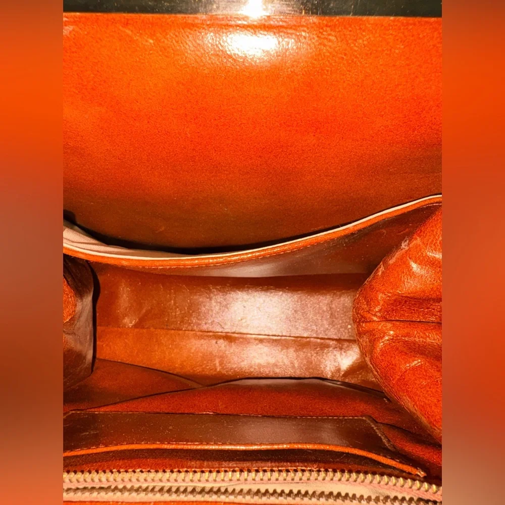 Vintage Vassar Genuine Alligator Satchel Handbag Brown - Picture 11 of 16